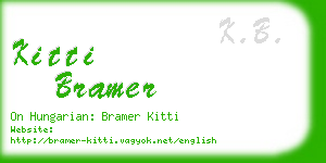 kitti bramer business card